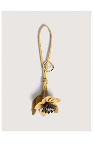 Leather Flower Key Ring