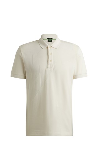 Relaxed-fit polo shirt in cotton jacquard with logo