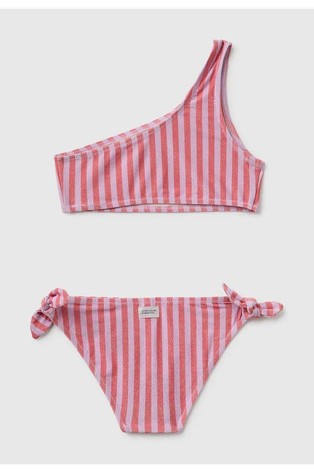 Striped bikini with lurex