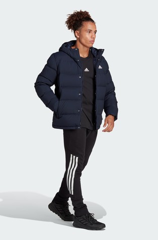 ADIDAS Helionic puhovka s kapuco Modra - Blue 6