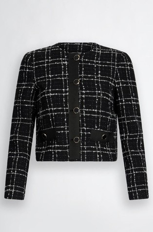 Check bouclé jacket with Lurex®