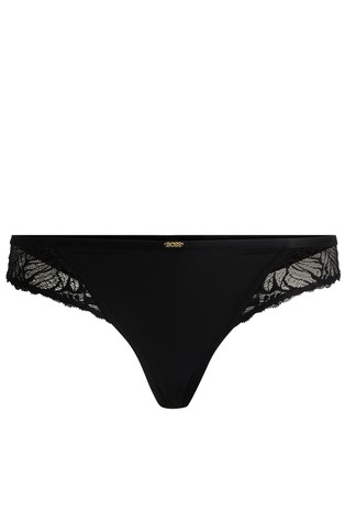 Stretch-lace Brazilian briefs