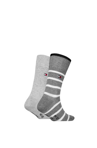 TOMMY HILFIGER 2-Pack Breton Stripe Socks Grey With Stripe 2