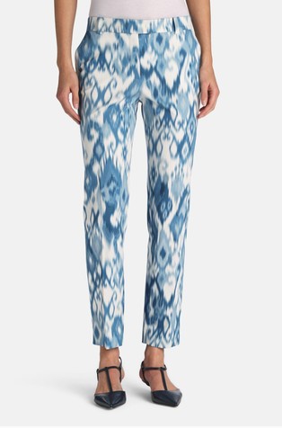 Straight fit ombré-print pants