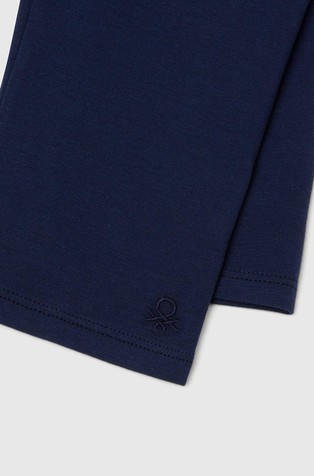 BENETTON Knee-length cotton leggings Dark Blue 3