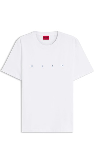 Cotton-jersey T-shirt with logo detail