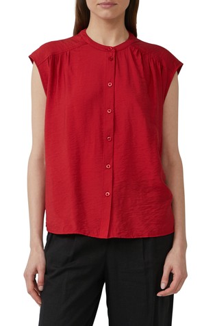 Oversized viscose-blend blouse