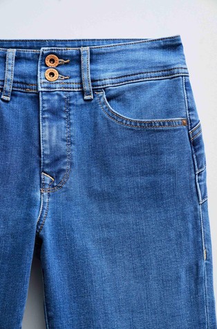 SALSA JEANS Secret Push In slim fit jeans hlače Modra - Blue 6