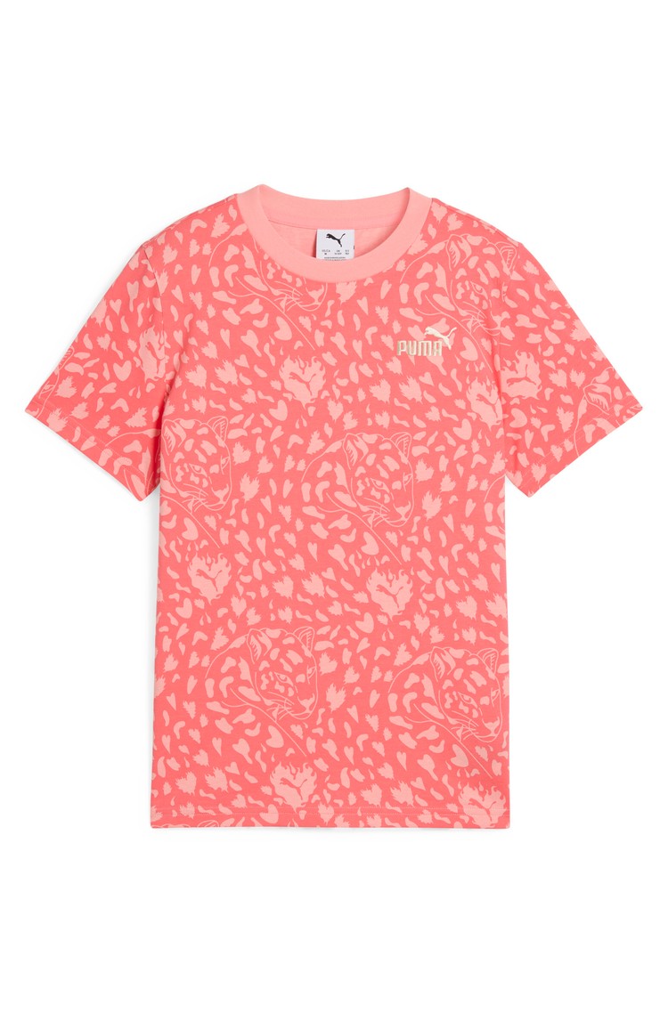 PUMA Vzorčasta majica s kratkimi rokavi Roza - Pink 