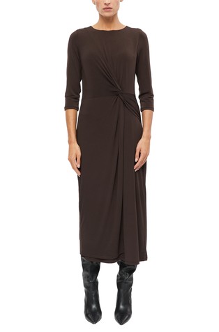3/4 sleeve dress with a knot detail