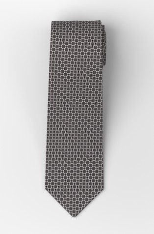 Patterned silk tie