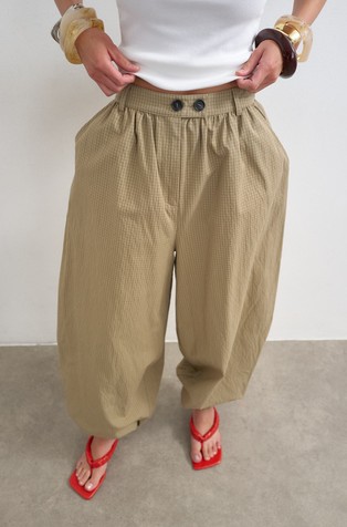 TSSKALLA checked balloon trousers