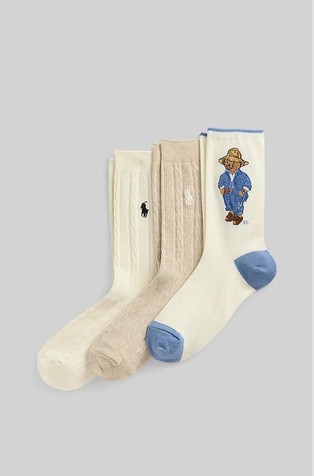 Polo Bear paket 3 parov nogavic