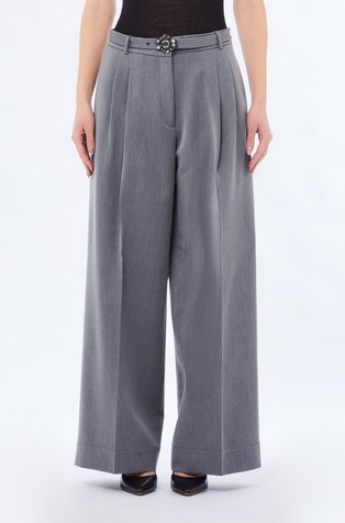Palazzo trousers with belt