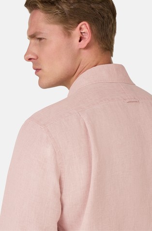 BOGGI MILANO Regular fit lanena srajca Roza - Pink 3