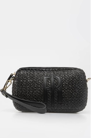Small Shoulder Bag in Raffia-look