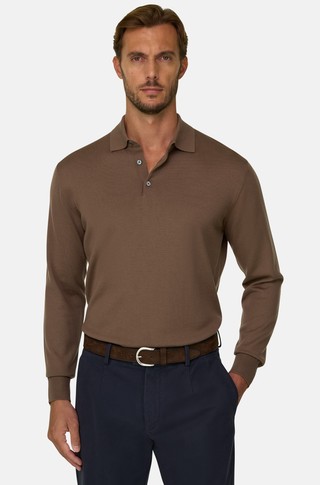 Pletena polo majica iz fine merino volne