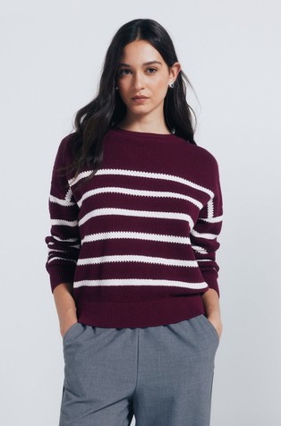 Striped cotton jumper