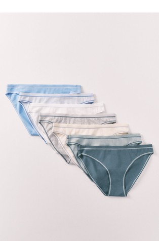 Paket 7 spodnjih hlačk iz raztegljivega bombaža