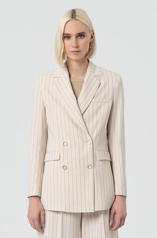 Blazer regular fit double breasted with pinstripe