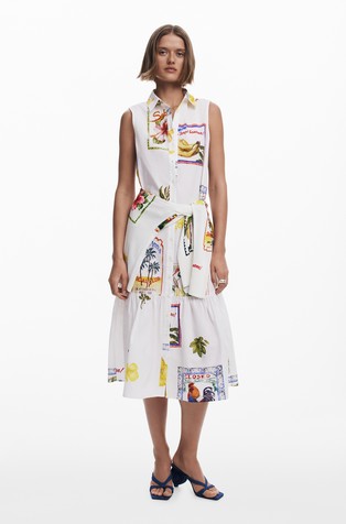 Shirt dress postcards