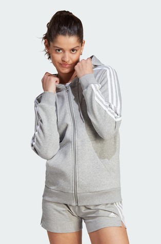 Essentials 3-Stripes Full-Zip Fleece Hoodie