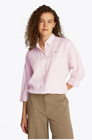 Relaxed fit lanena srajca