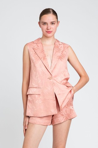 TWINSET Kratke hlače z žakarskim vzorcem palm Roza - Dusty Coral 3