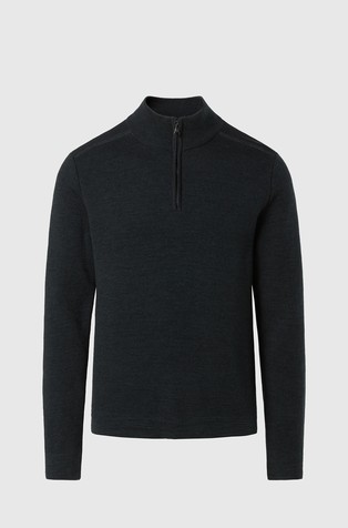 Wool-blend half-zip sweater