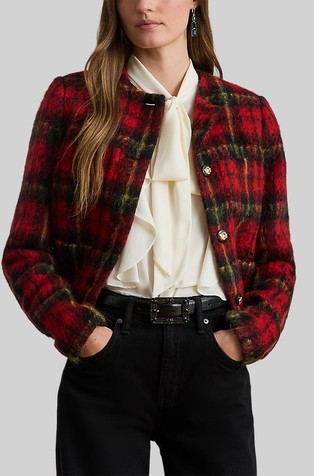 Plaid Cropped Jacket