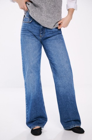 Jeans hlače s širokimi hlačnicami