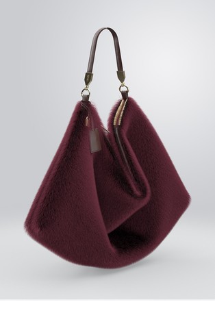 Large faux fur bag