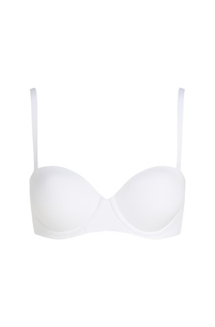 CALVIN KLEIN Push up modrček iz mikrofibre z odstranljivimi naramnicami Bela - White 5