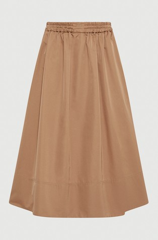 Flared cotton-blend skirt