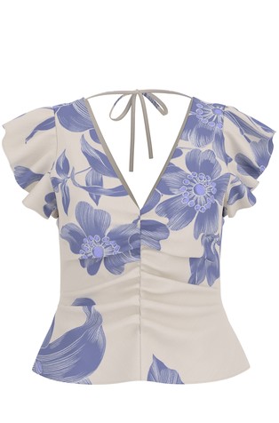 Fitted chiffon top