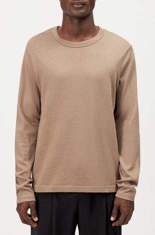Slim fit pleten bombažen pulover