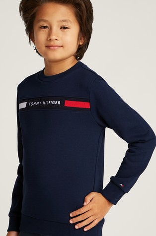 TOMMY HILFIGER Logo Sweatshirt And Joggers Set Dark Blue 3