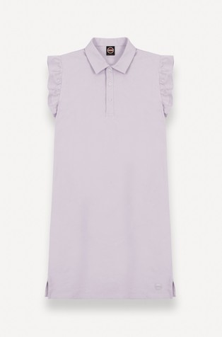 Piqué sleeveless polo-dress