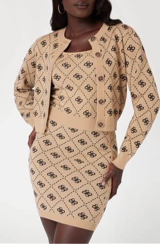 4G logo knitted cardigan