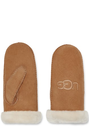 Rokavice iz ovčjega usnja z vezenim logotipom