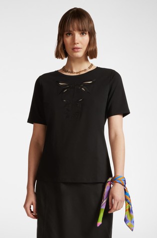 Cotton T-shirt with embroidery