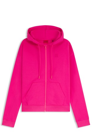 Cotton-terry zip-up hoodie with stacked logo