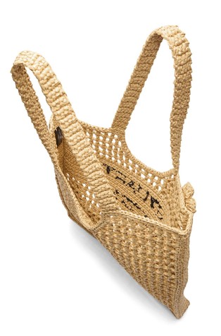 STUART WEITZMAN Magnolia tote torba v kvačkanem slogu Bež - Natural 4