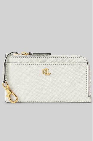 Usnjena denarnica za kartice z zadrgo