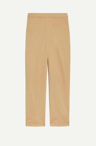 Slim fit hlače iz bombažnega gabardena