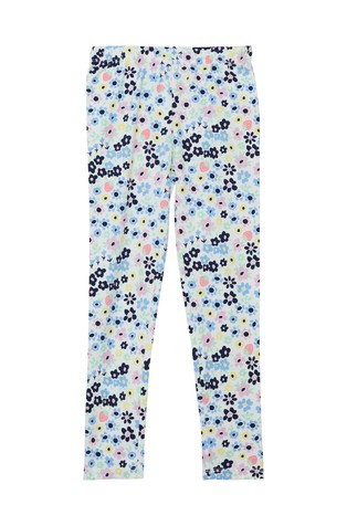 Stretch cotton leggings with an all-over print