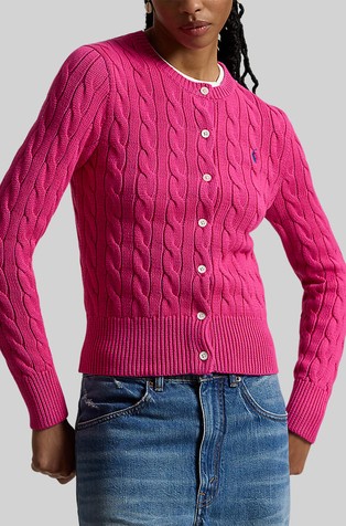 Strukturirano pletena bombažna jopa