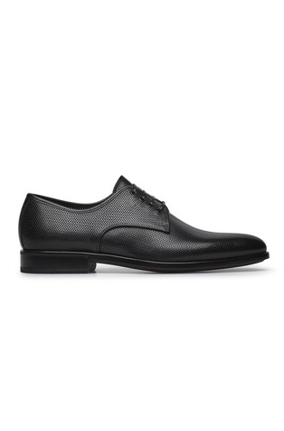 Perforated leather lace-ups