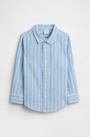 Srajca iz lanene mešanice za malčke