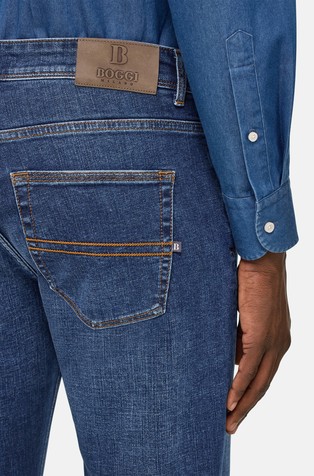 BOGGI MILANO Slim Stretch Cotton Jeans Blue 4